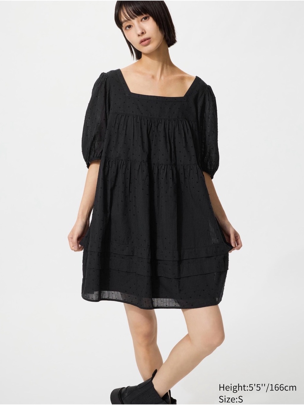 Uniqlo Cotton Dobby Mini Dress